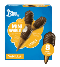 Blue Bunny Mini Cone Vanilla 8pk - C-Town