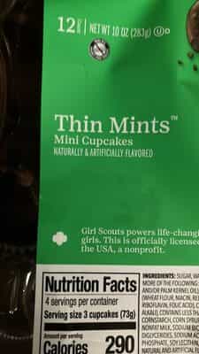 Girl Scouts Thin Mints Mini Cupcakes - C-Town