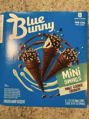 Blue Bunny Mini Cones Mint 8pk - C-Town
