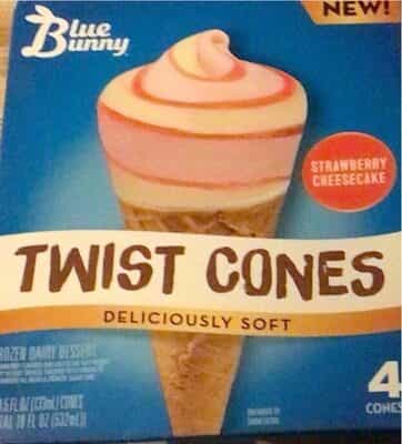 Blue Bunny Twist Cone Strw Chsck 4pk - C-Town
