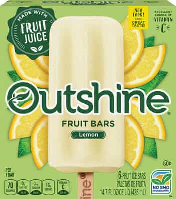 Outshine Lemonade Frt Bars 6pk - C-Town